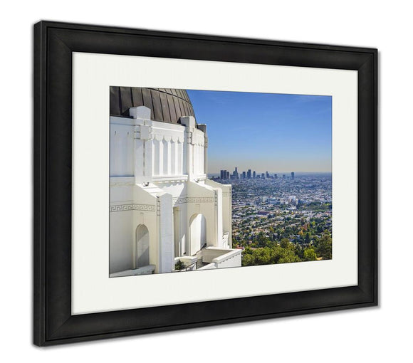 Framed Print, Los Angeles Californiusdowntown Skyline Viewed From Griffith