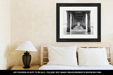 Framed Print, Under The Pier Black And White Photo Manhattan Beach California