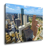 Gallery Wrapped Canvas, Aerial Of Modern Buildings In Downtown Houston