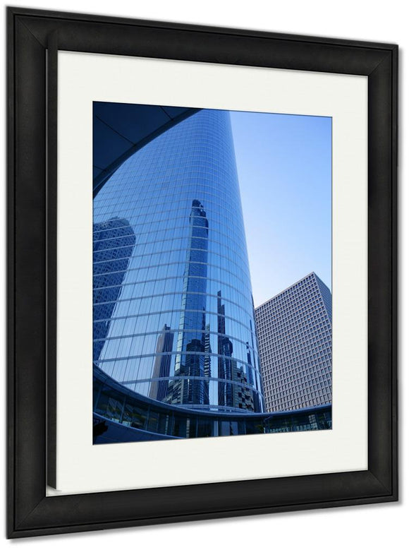 Framed Print, Houston Texas Skyscraper