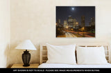 Gallery Wrapped Canvas, Houston Skyline At Night Texas