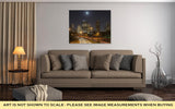 Gallery Wrapped Canvas, Houston Skyline At Night Texas