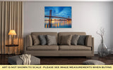 Gallery Wrapped Canvas, Ben Franklin Bridge In Philadelphiat Sunset