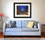 Framed Print, City Hall At Night In Philadelphipennsylvania