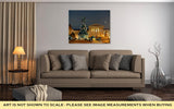 Gallery Wrapped Canvas, Philadelphiart Museum At Night As Famous City Attractions