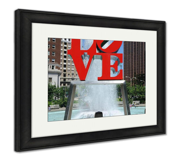 Framed Print, Love Park In Philadelphia