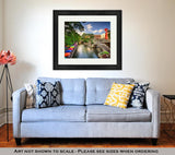 Framed Print, San Antonio Texas Uscityscape At Riverwalk