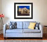 Framed Print, Interesting Perspective Of The Historic Alamo San Antonio Texas
