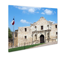 Metal Panel Print, Entrance To Alamo In San Antonio Texas Us