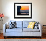 Framed Print, Sunset At Ocean Beach San Diego Ca