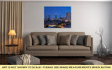 Gallery Wrapped Canvas, Dallas Fort Worth Texas At Night