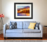 Framed Print, Jacksonville St Augustine Floriduscity Skyline Bridge Lions