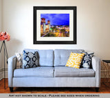 Framed Print, St Augustine Florida USA Townscape Over Alcazar Courtyard