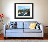 Framed Print, Water Canal In Downtown Indianapolis Indiana