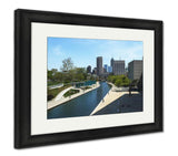 Framed Print, Water Canal In Downtown Indianapolis Indiana