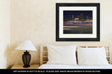 Framed Print, Traffic On The Rich Street Bridge In Columbus Ohio During The Holiday Season