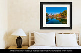 Framed Print, Charlotte City Skyline Autumn Season