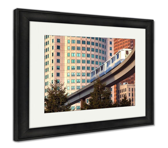 Framed Print, Detroit Rail Transit