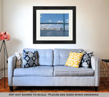 Framed Print, Detroit River Crossing