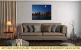 Gallery Wrapped Canvas, Night Skyline Detroit