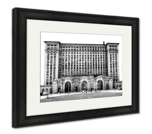 Framed Print, Michigan Central Station Detroit Michigan