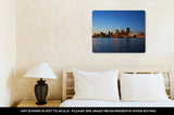 Metal Panel Print, Detroit City Skyline At Night