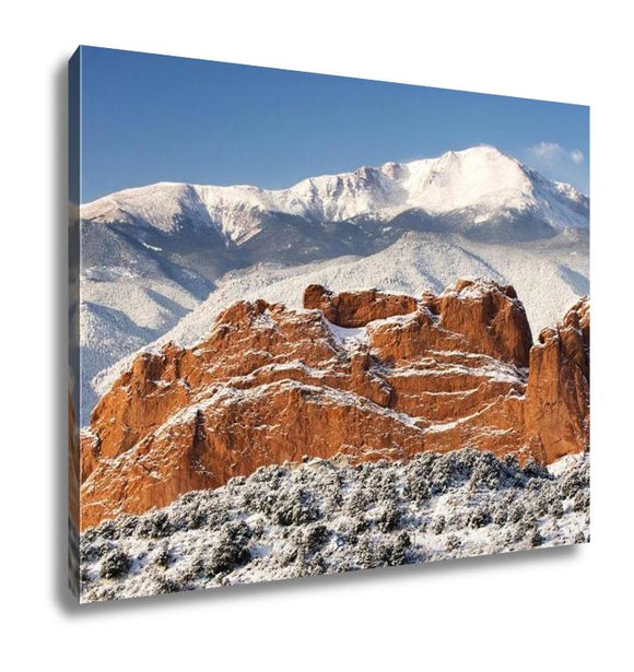 Gallery Wrapped Canvas, El Paso Pikes Peak And Gardern Of Gods