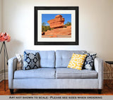 Framed Print, Garden Of Gods Rock Formations Near Colorado Springs