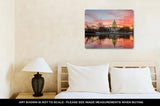 Metal Panel Print, Washington Dc Capitol Building Cloudy Sunrise Mirror Reflection