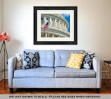 Framed Print, Washington Dc Capitol On Cloudy Sky