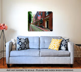 Metal Panel Print, Acorn Street Beacon Hill Cobblestone Boston In Massachusetts USA