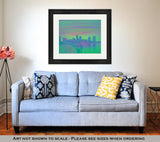 Framed Print, Boston Sunset Skyline From Fan Pier Massachusetts USA