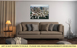 Gallery Wrapped Canvas, Boston Skyline From Air