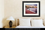 Framed Print, Long Exposure Skyline Waterfront Promenade Baltimore Maryland