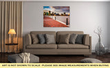 Gallery Wrapped Canvas, Long Exposure Skyline Waterfront Promenade Baltimore Maryland