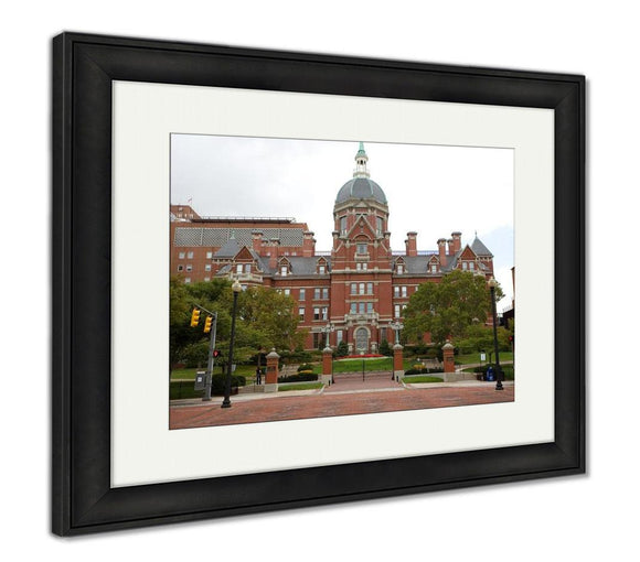 Framed Print, Baltimore Johns Hopkins Hospital