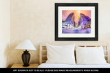 Framed Print, Oklahomcity Tulscity Skyline Around Downtown Streets