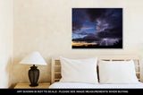 Gallery Wrapped Canvas, Summer Monsoon Lightning And Weather Over Tucson Arizona