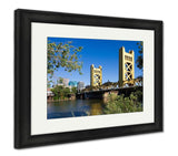 Framed Print, Tower Bridge In Sacramento California