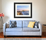 Framed Print, Long Beach MontaUK Point Light Lighthouse Long Island New York