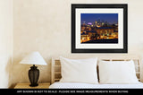 Framed Print, Night Time Image Of Kansas City Missouri Skyline