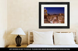 Framed Print, Plaza Lights