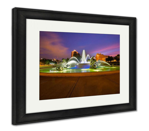 Framed Print, Kansas City Fountains