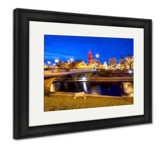 Framed Print, Kansas City Country Club Plazareduring Christmas