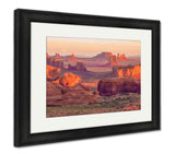 Framed Print, Sunrise At Hunts Mesviewpoint