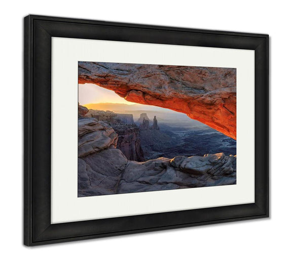 Framed Print, Sunrise Mesarch Canyonlands National Park Near Moab Utah USA