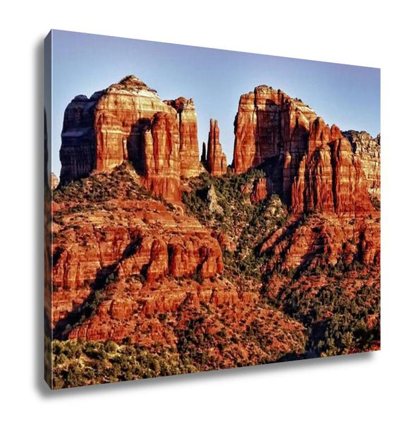 Gallery Wrapped Canvas, Messunset On Cathedral Rock Near Sedonarizon