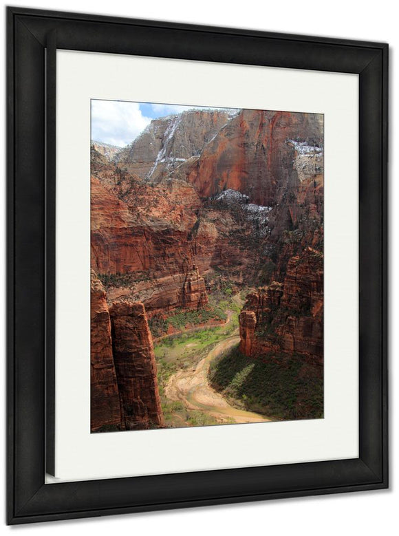 Framed Print, View Zion Canyon From West Rim Trail Zion National Park Utah