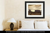 Framed Print, Rock Formations In Monument Valley Under A Dramatic Sky