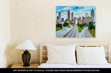 Gallery Wrapped Canvas, City Of Atlantgeorgidowntown Skyline And Highway